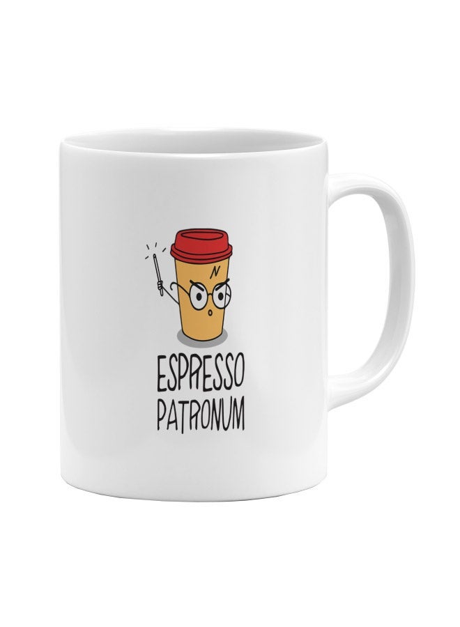 Phone Planet Harry Potter Spell Pun Print Coffee Mug White/Black/Yellow - Image 1