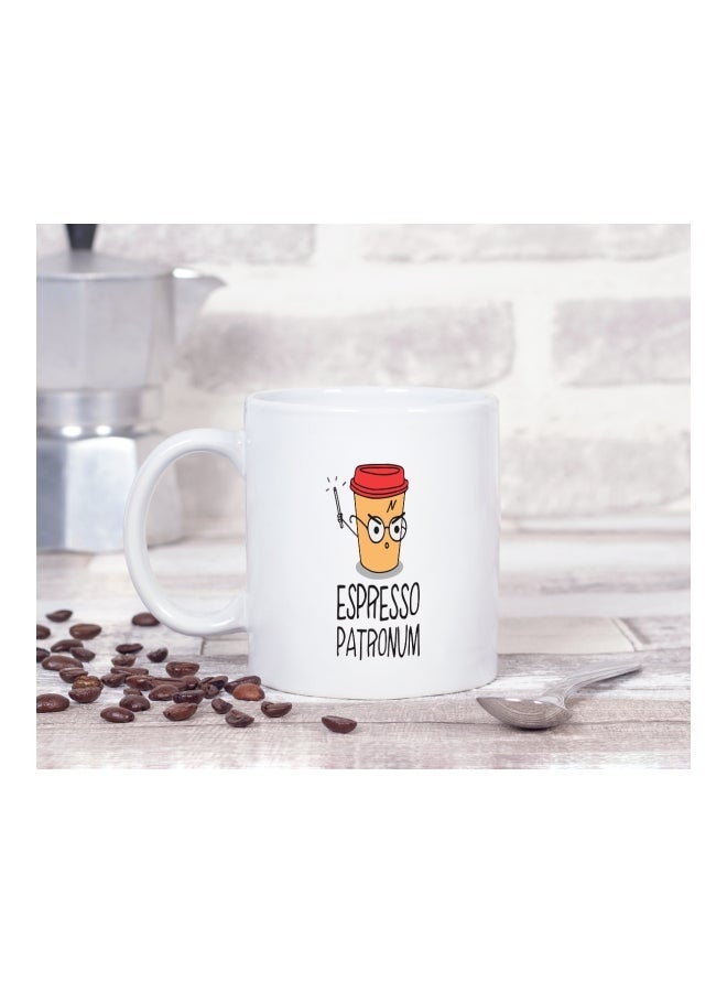 Phone Planet Harry Potter Spell Pun Print Coffee Mug White/Black/Yellow - Image 2