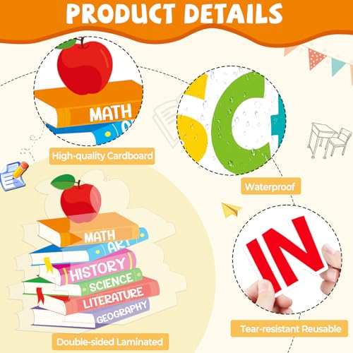 Justforjoyful Motivational Bulletin Board Decoration Set Classroom Affirmation Station Bulletin Board in This School Classroom Cutouts for Back to School Elementary Home Wall Door Supplies - Image 3