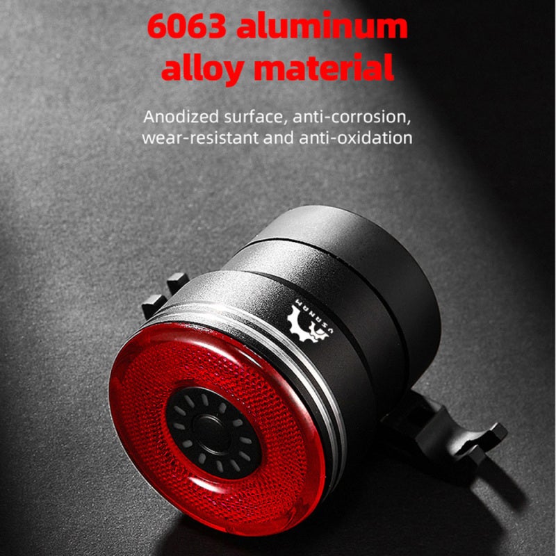 YSANAM Bike Light: 5 Switchable Lighting Modes - Light Sensor Vibration Induction Smart Brake for Nighttime Bike Riding, IP65 Water Resistance, Easy Installation on Bike Pipes Or Under Saddles - Image 5