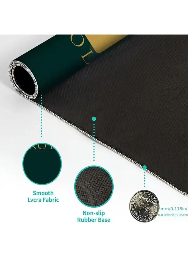 47 24 Inch Poker Table Mat Smooth Rubber Surface Green Golden Design Non Slip - Image 5