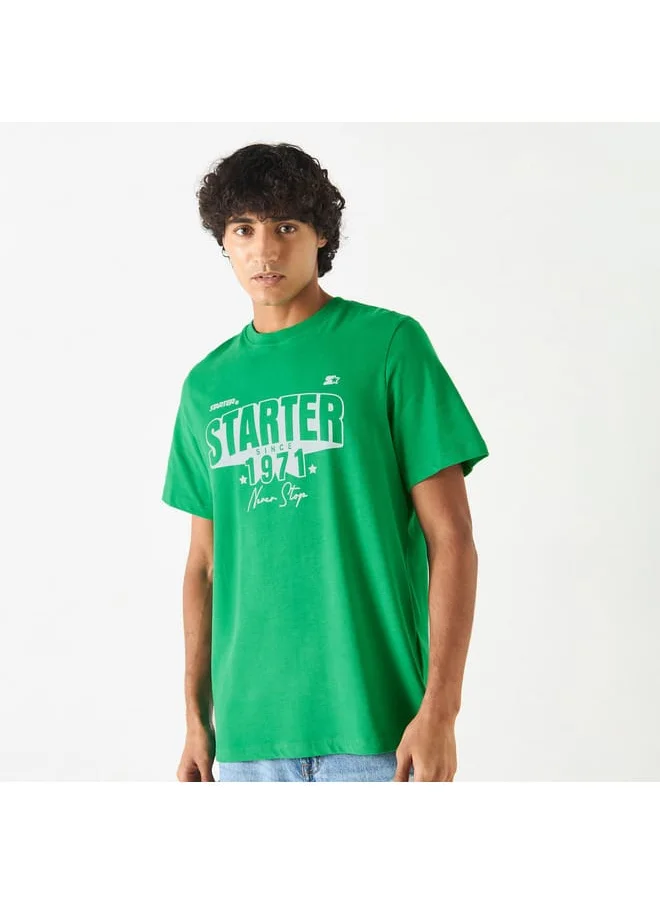 STARTER Starter Print T-shirt with Short Sleeves and Crew Neck