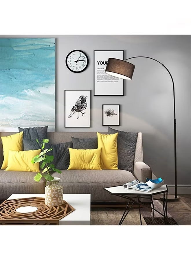 PRIMO PLUS Floor Lamp 3 Color Temperature, LED Bulb Included, Adjustable Height, Arc Floor Lamp with Shelves, Long Floor Lamp for Living Room, Bedroom and Office (Black) - Image 2