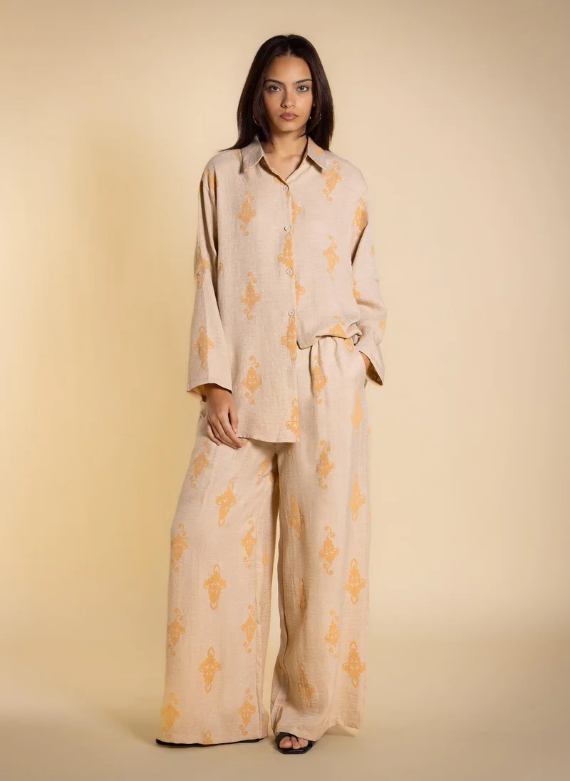 شايبس PRINTED COMFORT SHIRT SET