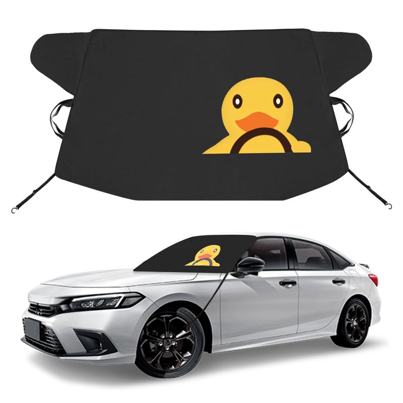 ROMASO Car Windshield Snow Cover,Car Windshield Cover for Ice and Snow,600D Waterproof Fabric Windshield Snow Cover for Any Weather, Universal fit for Most Cars,Truck,SUVs,(69'' x 43'') - Image 1