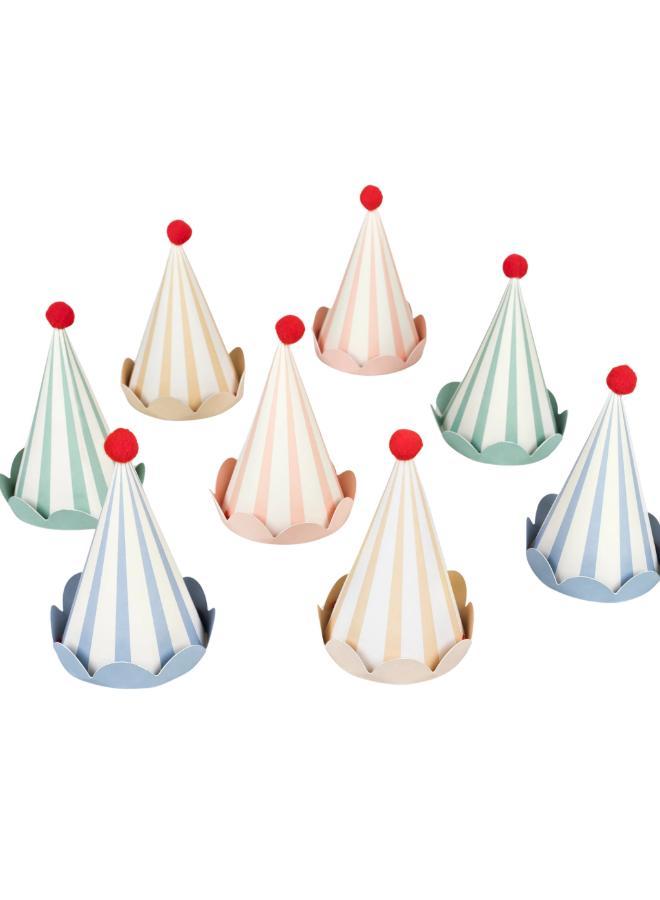 ميري ميري قبعات حفلات مخططة بألوان الباستيل - Image 1