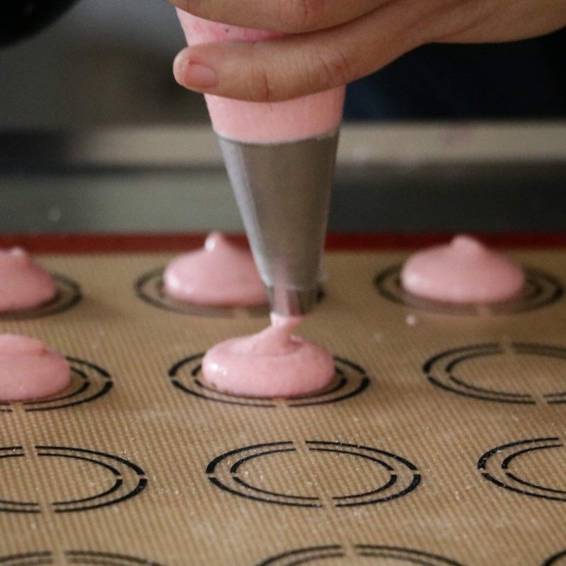 Kasmoire 9 Pcs Round Piping Tip,Macaron Piping Tip,Cake and Cookie Decorating Plain Tube Set - Image 5