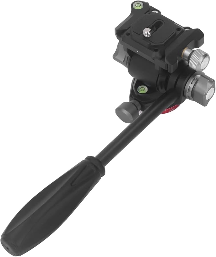 Aluminum Panoramic Tripod Head 360 Degree Fluid Video Head With Adjustable Handle - Image 2