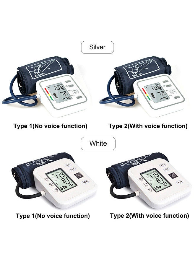 Generic - Upper Arm Style Automatic Electronic Blood Pressure Monitor with Large LCD Display Digital Intelligent Blood Pressure Meter Measurement Tool - Image 1