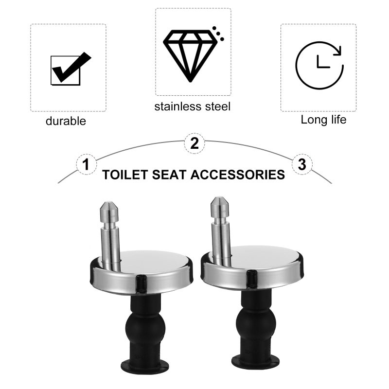 🚽 طقم مفصلات متينة بديلة لمقاعد المرحاض القياسية سهلة التركيب - Image 4