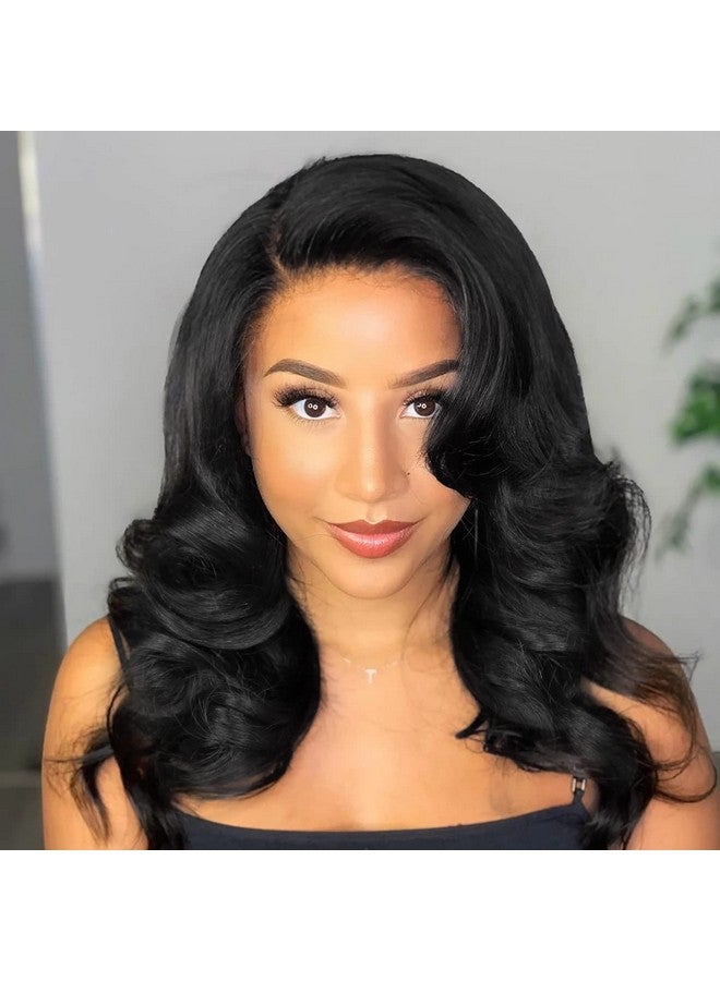 Quantum Love Uantum Love Short Loose Curly Wigs Body Wave Wig For Black Women Side Part Curly Bob Shoulder Length Synthetic Wigs（Black 16 Inches） - Image 1