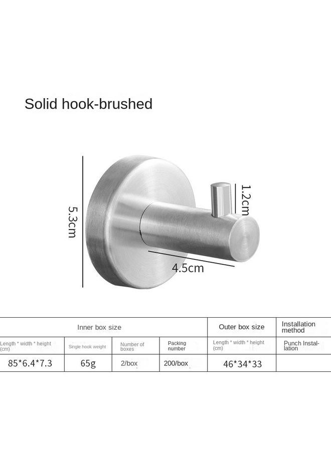 Bluejw Stainless Steel Traceless Strong Adhesive Hook Nail-free Toilet Coat Hook Duck Tongue Hook Towel Hook Baseball Cap Hook - Image 1