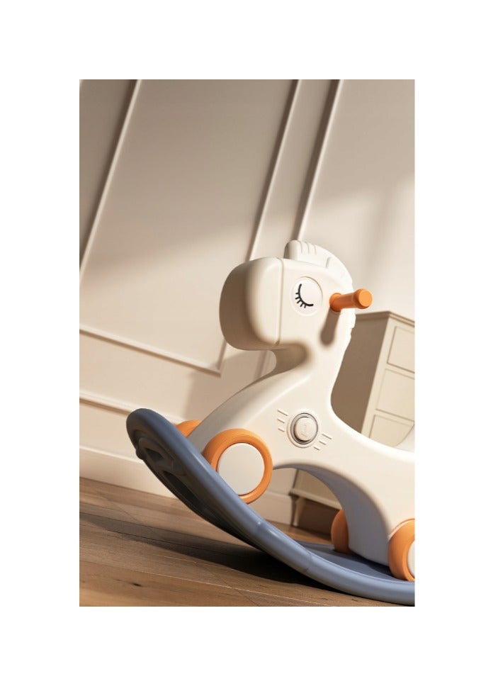 Three-in-one rocking horse for young children, rocking horse, rocking toy with a detachable balance board and footrest  - Image 3