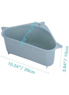 Wishbone Wishbone Sink Basket Strainer, Multi-Functional Kitchen Triangle Drain Sink Storage Rack, Corner Shelf Sink Sponge Holder (2 Pack)  - Image 2