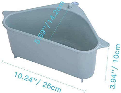 Wishbone Sink Basket Strainer, Multi-Functional Kitchen Triangle Drain Sink Storage Rack, Corner Shelf Sink Sponge Holder (2 Pack) - Image 2