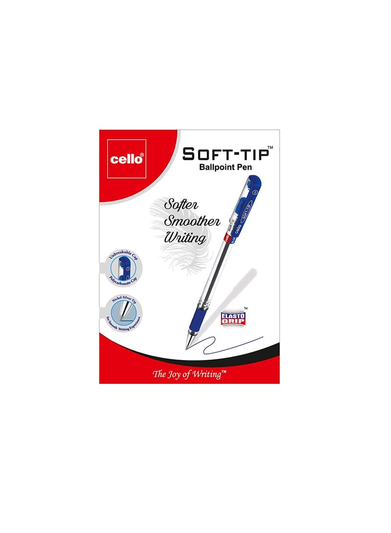 تشيلو قلم برأس دائري 0.7 ملم من تشيلو - اسود، CE-SOFT7-12BL - Image 3