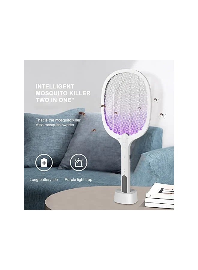 عام Smart Bug Zapper, Electric Fly Swatter  Lamp, USB Rechargeable,3-Layer Safety Mesh - Image 2