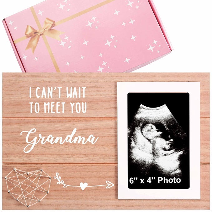 PREGNANCY ANNOUNCEMENT GIFTS FOR MOTHER MOMPREGNANCY REVEAL TO GRANDMOTHER ULTRASOUND WOODEN PICTURE FRAME PRESENTSONOGRAM WOODEN PHOTO FRAMEGRANDMOTHER TO BEPROMOTED TO GRANDMA
