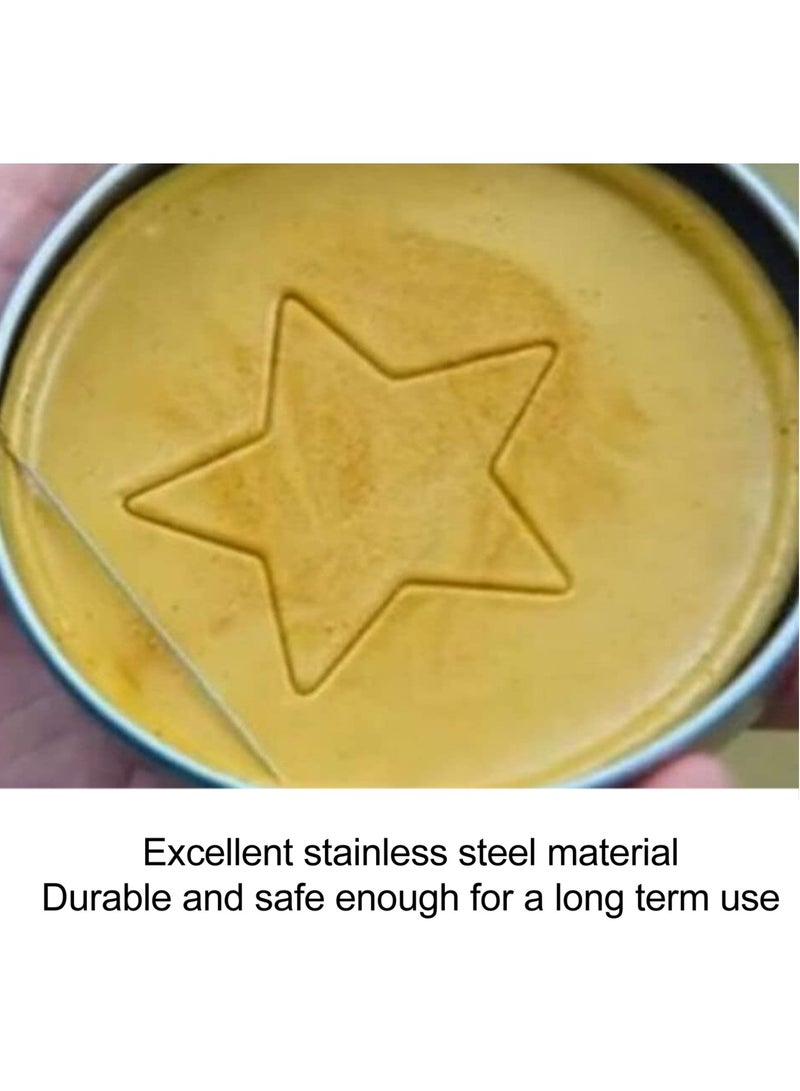 Bukela Squid Game Inspired Dalgona Candy Kit - 5-Piece Stainless Steel Cookie Cutters Set with Airtight Storage Tin (Umbrella/Star/Circle/Triangle) - Image 3