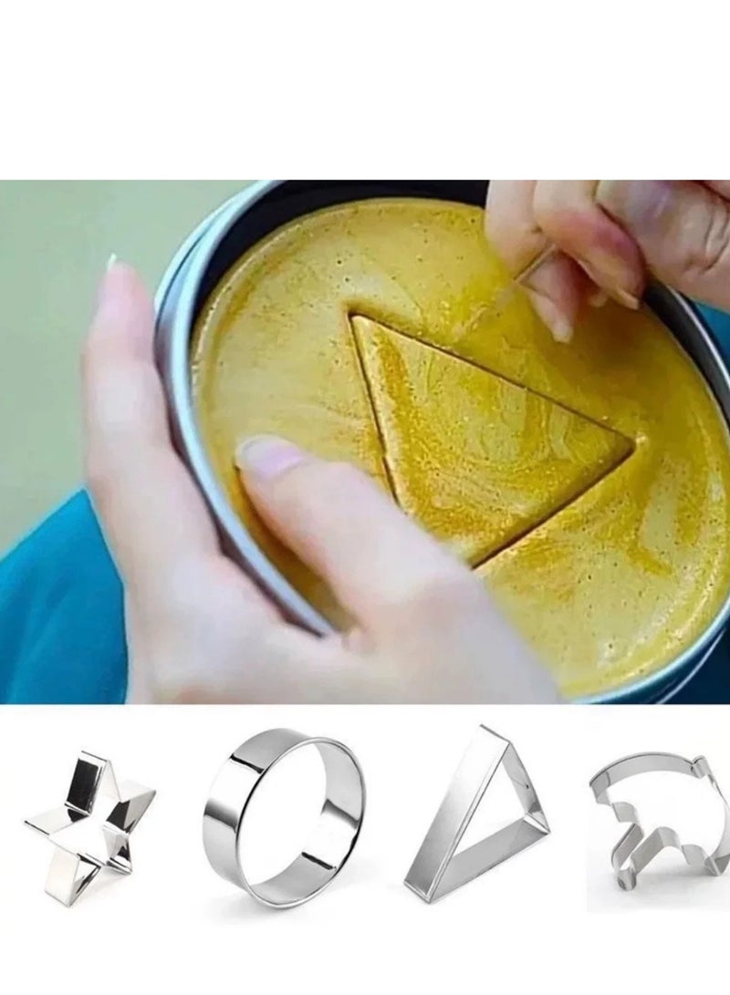 Bukela Squid Game Inspired Dalgona Candy Kit - 5-Piece Stainless Steel Cookie Cutters Set with Airtight Storage Tin (Umbrella/Star/Circle/Triangle) - Image 4