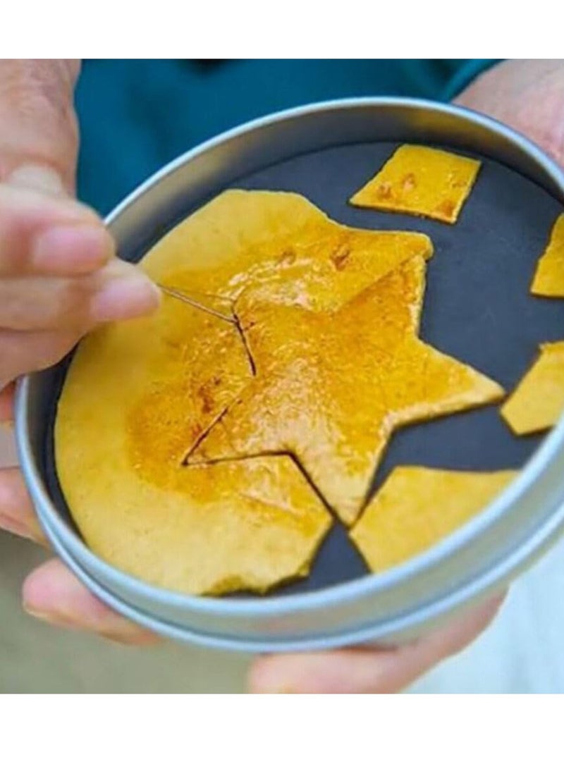 Bukela Squid Game Inspired Dalgona Candy Kit - 5-Piece Stainless Steel Cookie Cutters Set with Airtight Storage Tin (Umbrella/Star/Circle/Triangle) - Image 5