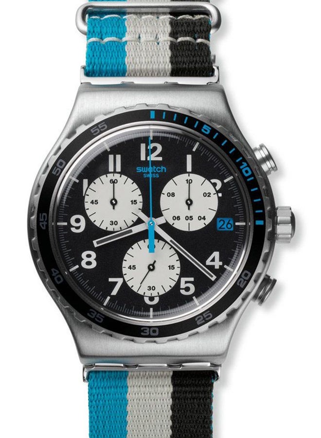 Swatch ساعة يد سكاي بوند كوارتز مقاومة للماء للرجال - 34 ملم - Image 1