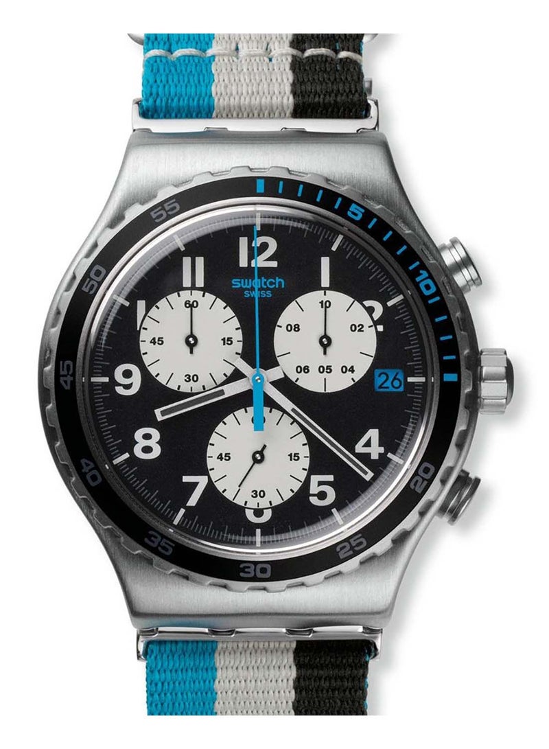 Swatch ساعة يد سكاي بوند كوارتز مقاومة للماء للرجال - 34 ملم - Image 3