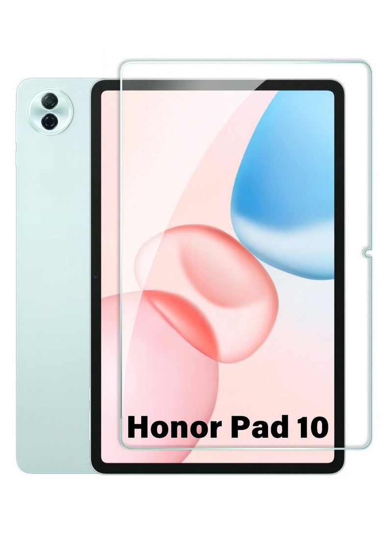 Tempered Screen Protector for Honor Pad 10, 9H Hardness Tempered Glass, Bubble Free Easy Installation, Full Coverage And Anti Scratch Case Friendly- Clear