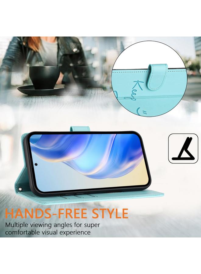 S-TOP Case For Samsung Galaxy S21 Ultra 5G Smile Embossing RFID Leather Phone Case - Image 5