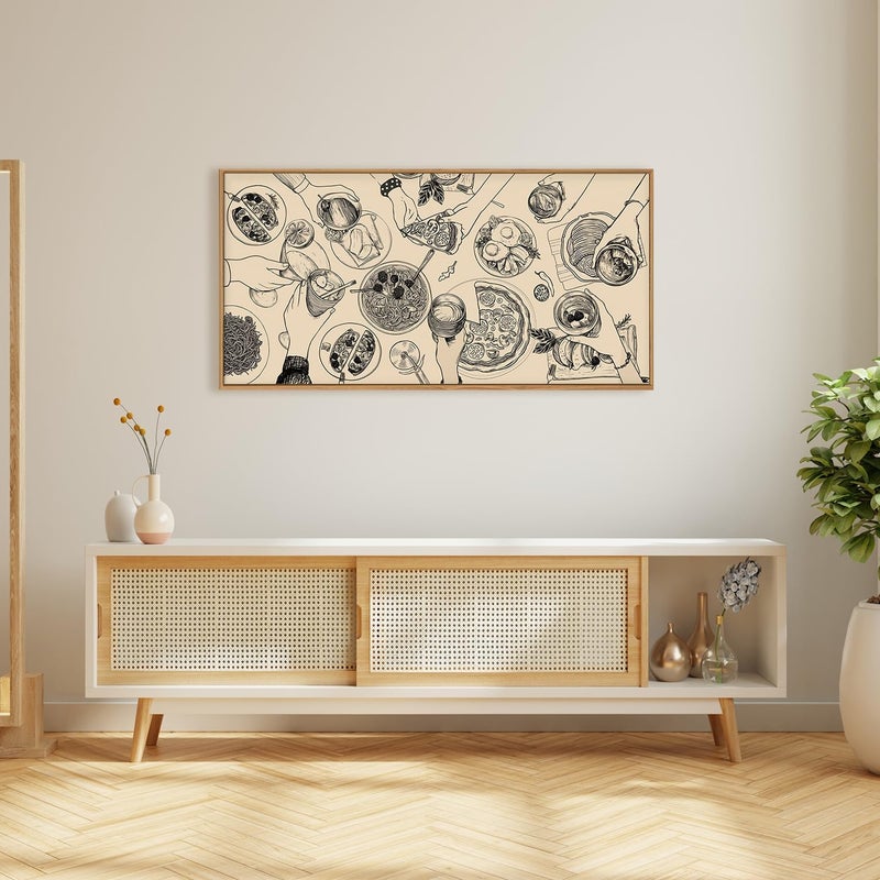 Ausril Cheers Bar Wall Art Framed Canvas Set - Vintage Drink Cocktail Painting, Modern Party Decor, Abstract Friend Pub Prints for Kitchen, Dinning Room, Restaurant, Living Room, Bar - 20x40 Inch - Image 4