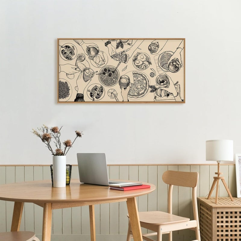 Ausril Cheers Bar Wall Art Framed Canvas Set - Vintage Drink Cocktail Painting, Modern Party Decor, Abstract Friend Pub Prints for Kitchen, Dinning Room, Restaurant, Living Room, Bar - 20x40 Inch - Image 5
