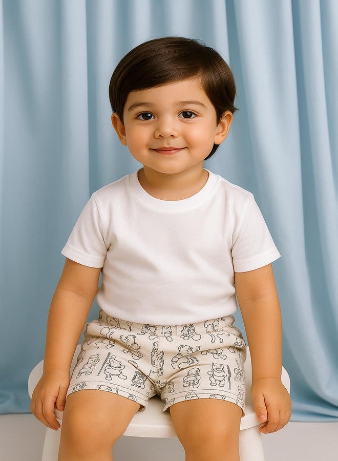Cortica Kids' Cotton Shorts Combo Pack - Stylish & Comfortable Shorts for Boys, Girls & Kids (Pack of 3 Random Colors & Prints) Multicolour - Image 3