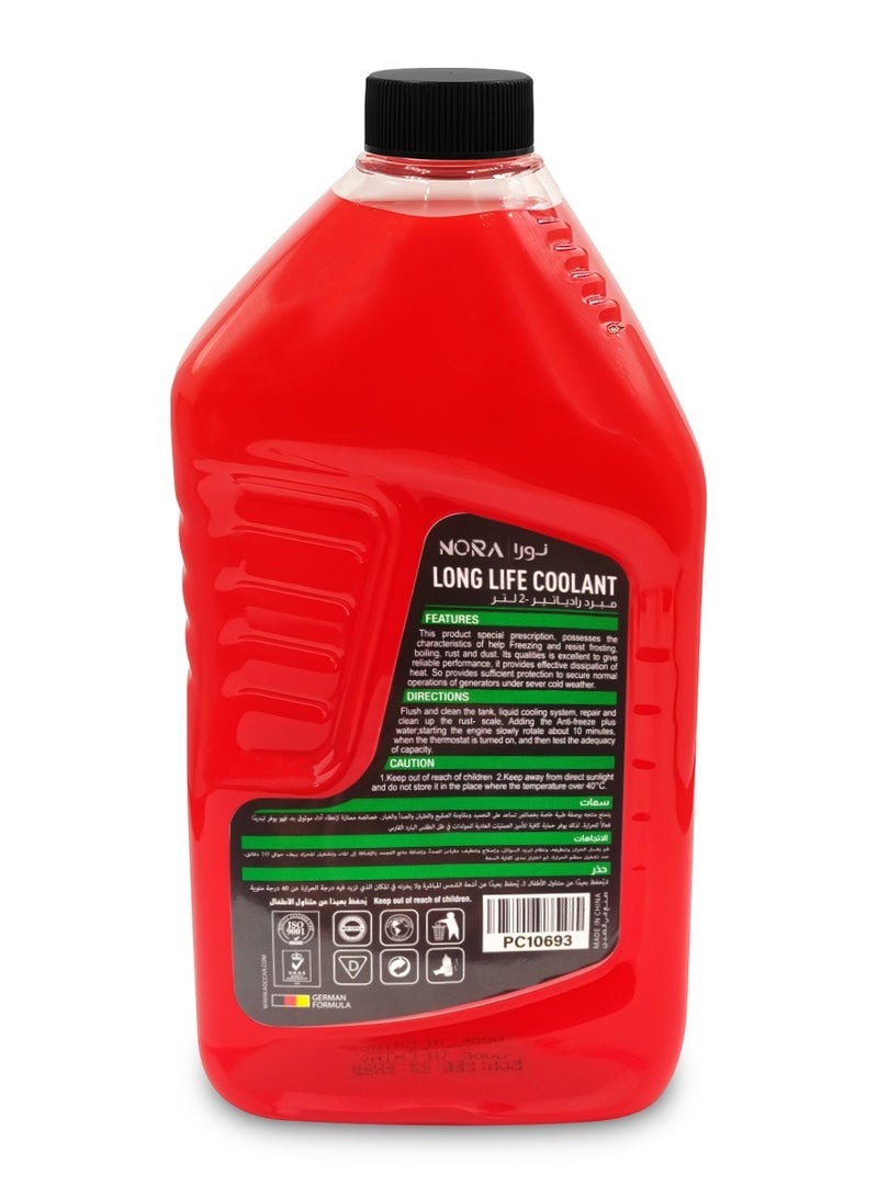 NORA Long Life Coolant Premium Anti-Freeze & Anti-Boil Solution for Car Engines 1 Liter Effective Protection Against Freezing, Boiling, and Rust Compatible with All Vehicles, N-260R - Image 2