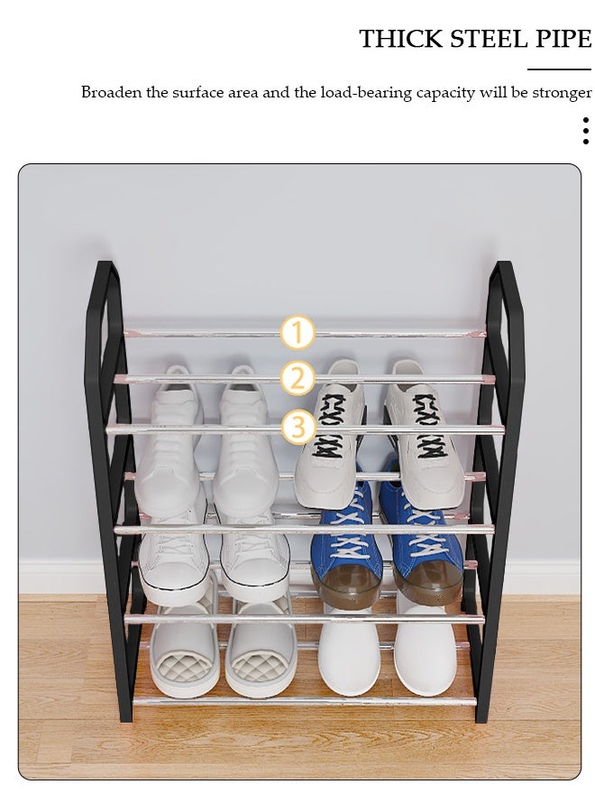 DUNISO 5 Tier Shoe Rack,Shoe Organizer, Space-Saving Boots Storage Shelf, Free Standing Shoe Storage Organizer, Shoe Tower for Closet Bedroom, Entryway ,Hallway Closet, Garage, Cloakroom - Image 5