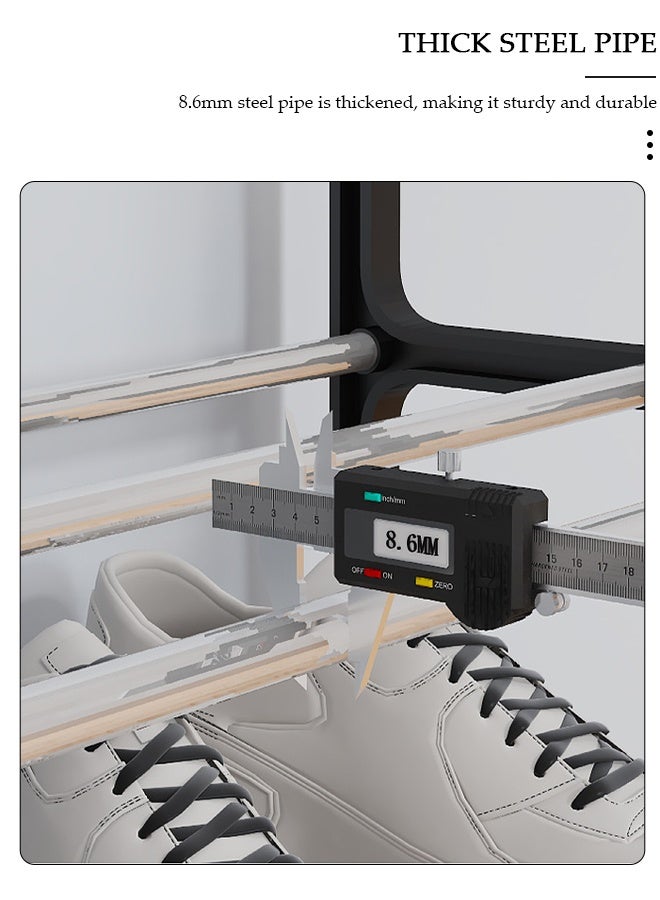 DUNISO 5 Tier Shoe Rack,Shoe Organizer, Space-Saving Boots Storage Shelf, Free Standing Shoe Storage Organizer, Shoe Tower for Closet Bedroom, Entryway ,Hallway Closet, Garage, Cloakroom - Image 4