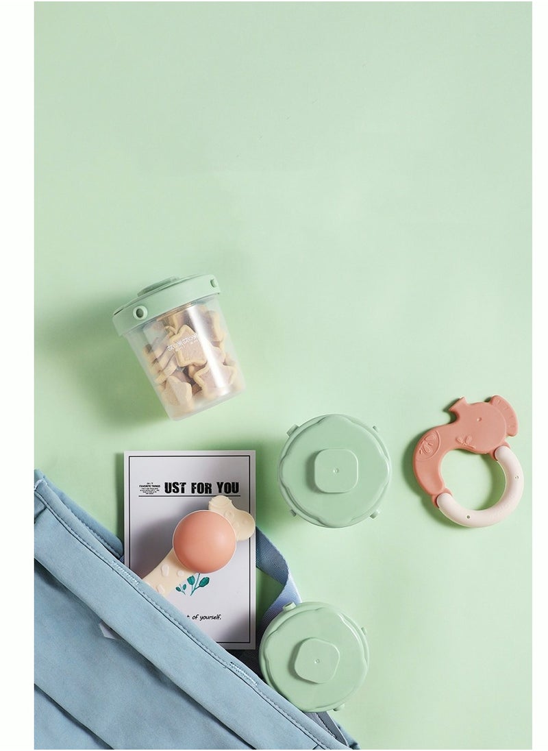 MIXDE - Snack Containers 3 peice Plastic Small Food Storage Boxes Airtight Leak-proof with Measurement Indication for Fruit Nuts Sauce Condiments Salad Container for Lunch Box Reusable Dessert Cups - Image 1