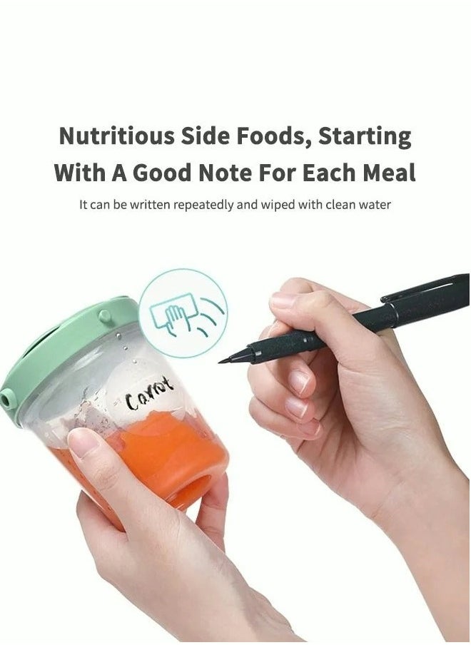 MIXDE - Snack Containers 3 peice Plastic Small Food Storage Boxes Airtight Leak-proof with Measurement Indication for Fruit Nuts Sauce Condiments Salad Container for Lunch Box Reusable Dessert Cups - Image 1
