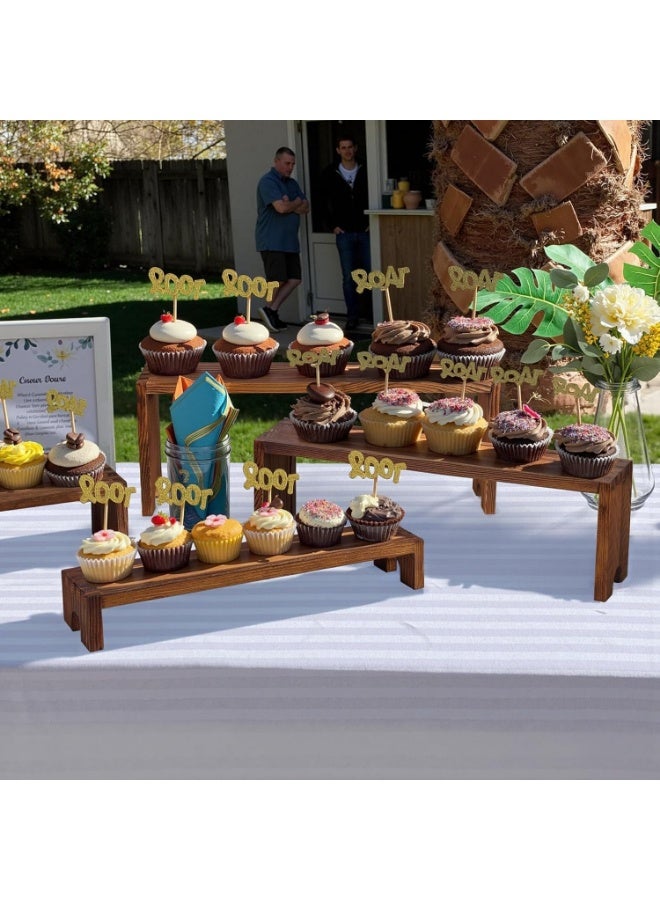 كبيرة خشبية طبقات رايزر عرض يقف لأحداث البائع,منظم العطور القابل للتراكم كولونيا وقف للرجال والنساء,كعكة كعكة خشبية الحلوى وقف,مجموعة عرض طاولة الحلوى الخشبية,عرض الغذاء رايزر للحزب(12-11.2-10.4-9.6IN) - Image 2