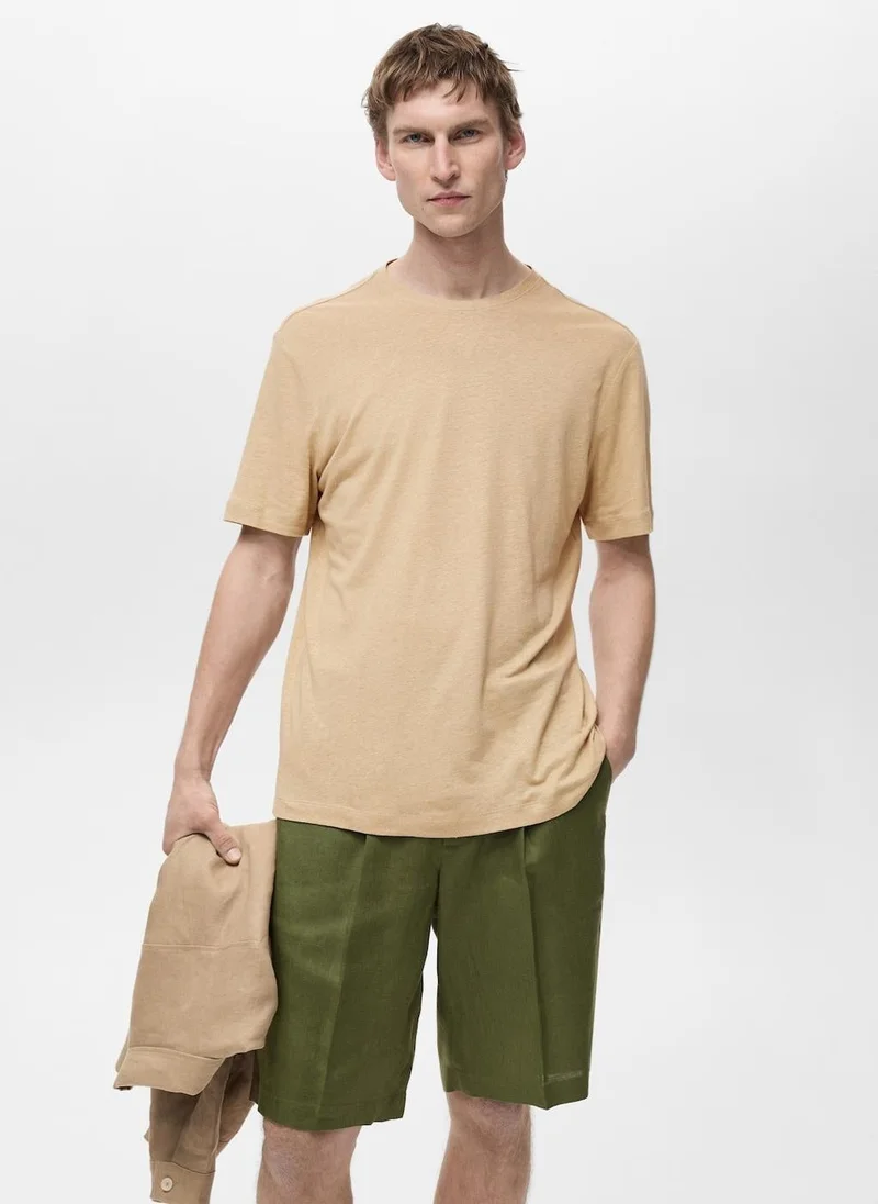 Mango Man essential crew neck t-shirt
