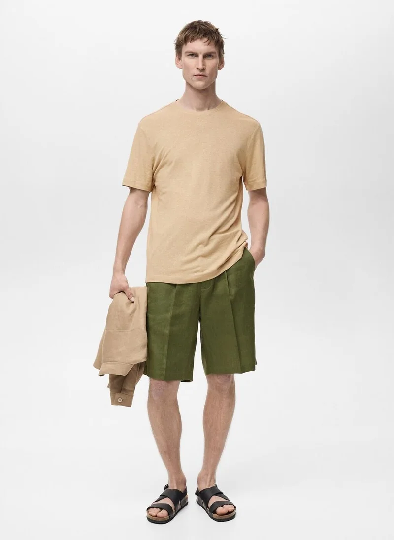 Mango Man  essential crew neck t-shirt for Men | Best Price UAE