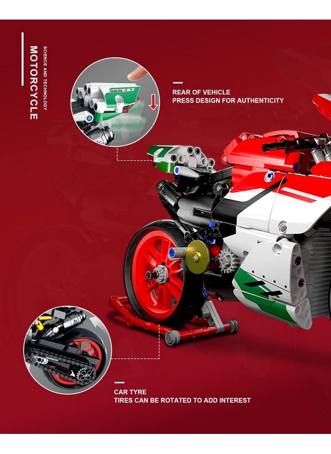 Motorcycle V4 Model Building Blocks Set 803 Pieces Bricks Build A Stylish Motorbike Display Model Collectible Building Kit For Kids Or Adults - pzsku/ZCC3947875B5FFD8C467CZ/45/_/1698056527/39cb5573-196b-4bad-b846-074f0ed1ea70