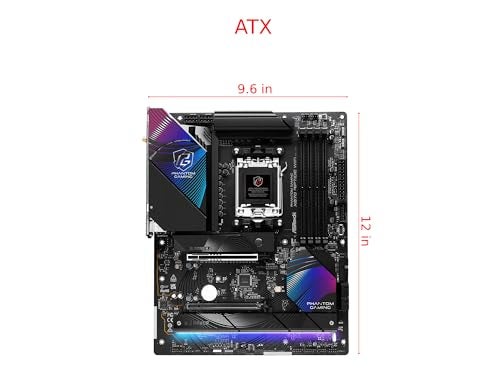 ASRock لوحة أم ASRock Phantom Gaming X870 Riptide WiFi 7 لمعالجات AMD Ryzen مقبس AM5 ATX DDR5 DIMMs 8000 ميجاهرتز 256 جيجابايت USB4 M.2 SATA3 6.0 Gb/s - Image 2