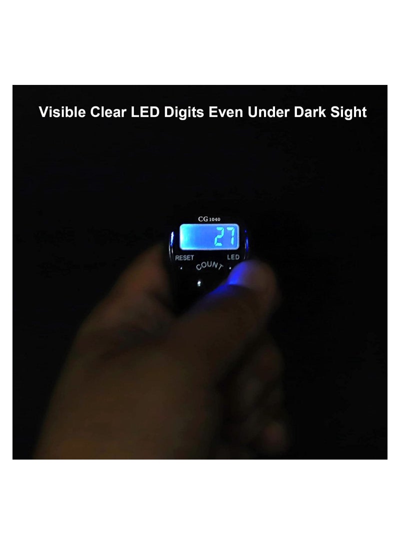 DeloPik Finger Counter Digital LED Electronic Handheld Tally Counter Clicker with Case - Image 3