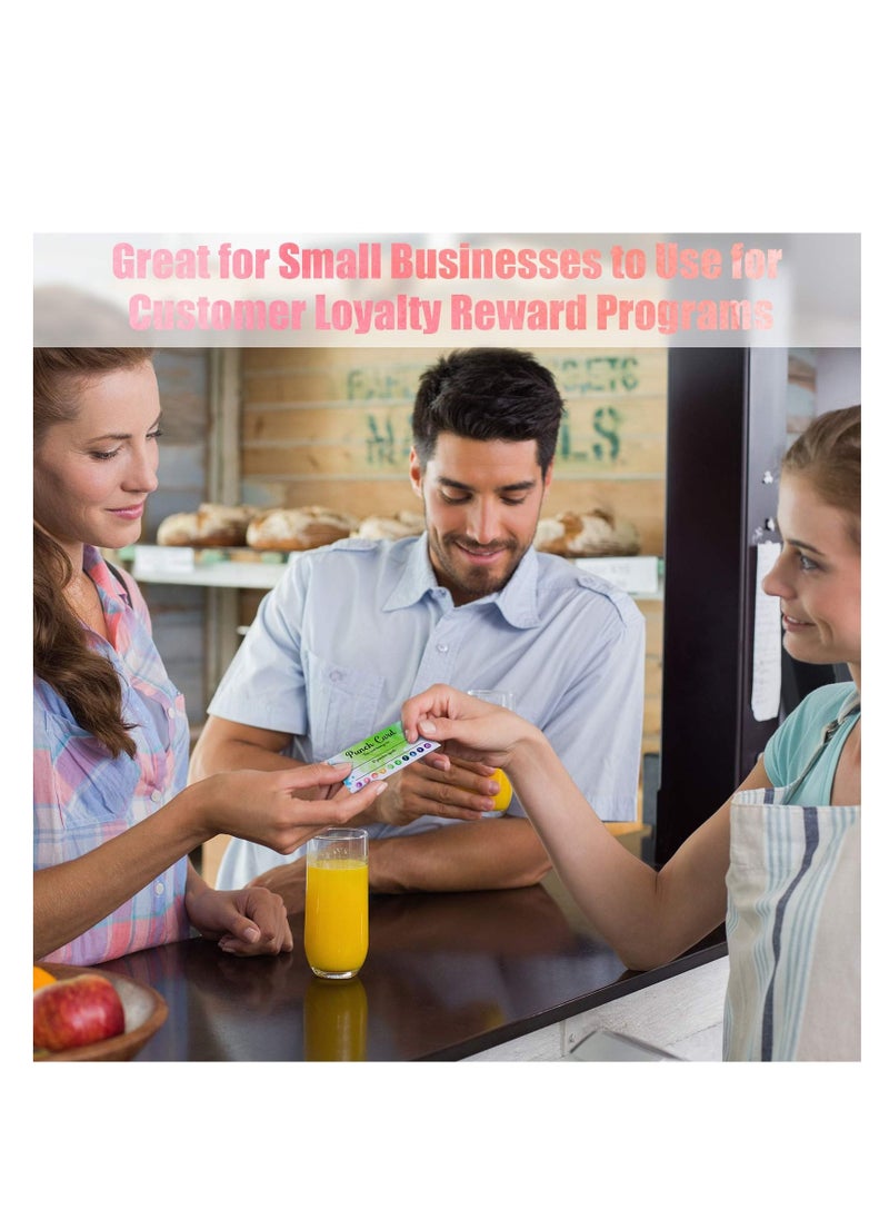 SYOSI - 200 Pieces Punch Cards Incentive Student Reward Card Student Awards Loyalty Cards for Business Classroom Kids Behavior Students Teachers 3.5  2 Inch 4 Styles - Image 1