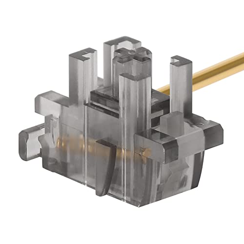 ZugGear DUROCK Smokey Plate Mount Stabilizer with Gold-Plated Wires Compatible with Cherry MX Plate Stabilizers (DUROCK Smokey Plate Stabs 100% Kit) - Image 1