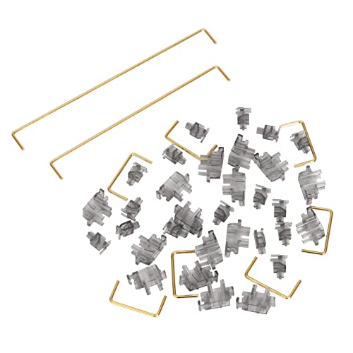 ZugGear DUROCK Smokey Plate Mount Stabilizer with Gold-Plated Wires Compatible with Cherry MX Plate Stabilizers (DUROCK Smokey Plate Stabs 100% Kit) - Image 4