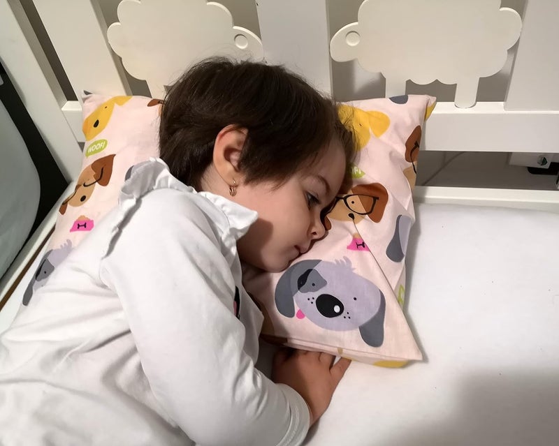 Comfy Turtles 13x18 Toddler Pillowcase Cotton - Kids Pillowcase Puppies, Pillow Cases for Travel Pillows, Toddler Pillow Protector - Puppies with Glasses - Image 3