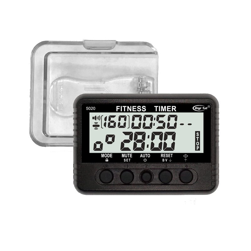 Digi 1st T-5020 Fitness Interval Timer, Multi-Functional Training Timer with Pacer Black - Image 4
