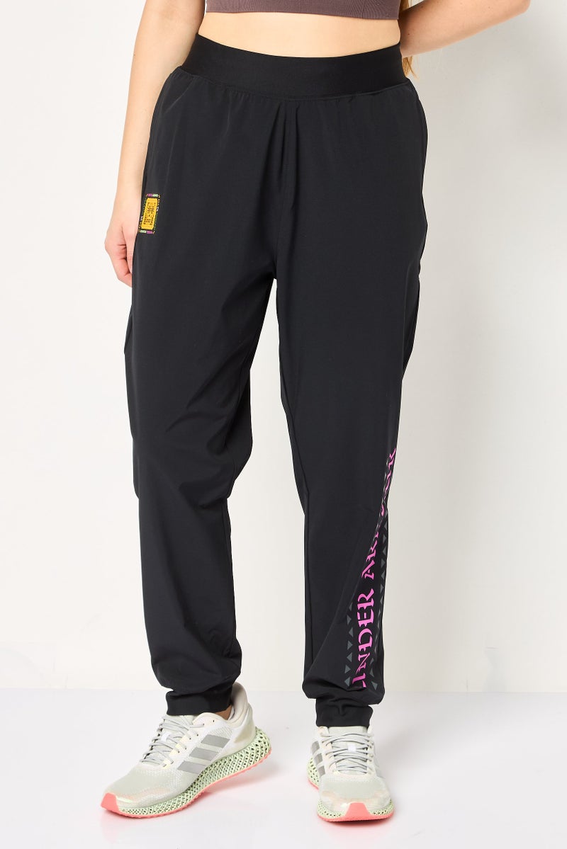 UNDER ARMOUR Women Loose Fit Training Joggers Pants, Black - Image 1