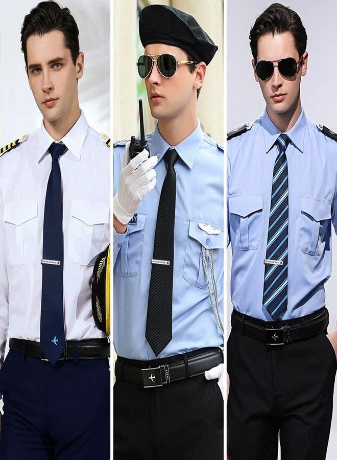 Yreamont Pilot Retirement Gifts for Men Dad Uncle Husband Airplane Accessories for Retired Pilots Father Day Gifts for Husband Dad Grandpa Pilot Gift for Dad Husband Cleared for Landing Tie Clip Silver - Image 4